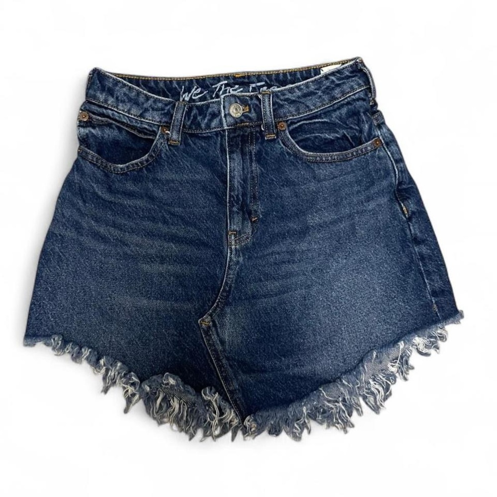 We The Free Bailey Frayed Jean Mini Skirt
